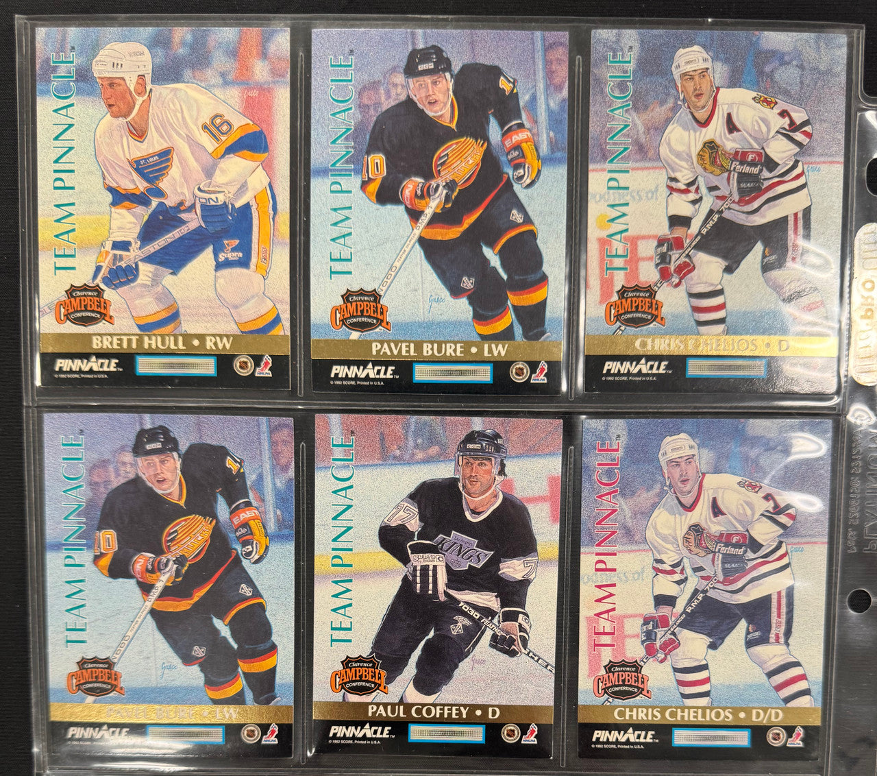 1992-93 Team Pinnacle Hockey Complete Set (1-6) + Duplicates