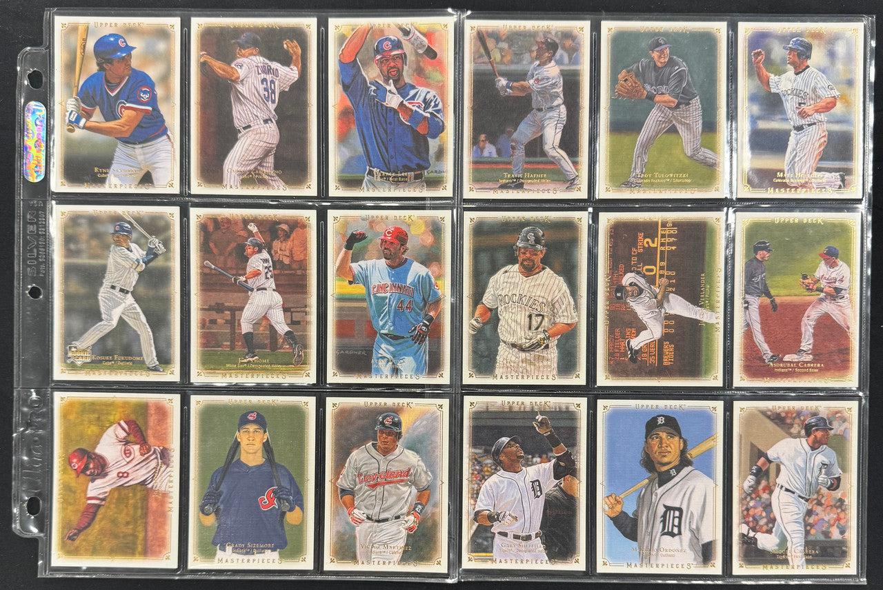 2008 Upper Deck Baseball Masterpieces Complete Set (90) Scherzer Longoria RC