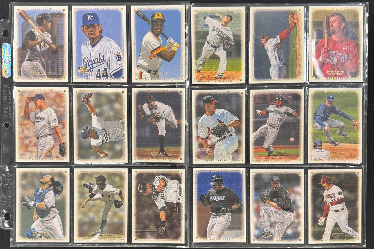 2008 Upper Deck Baseball Masterpieces Complete Set (90) Scherzer Longoria RC
