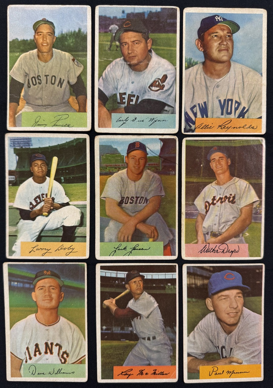 1954 Bowman Baseball Lot Of 44 Low Grade Wynn Doby Piersall Reynolds
