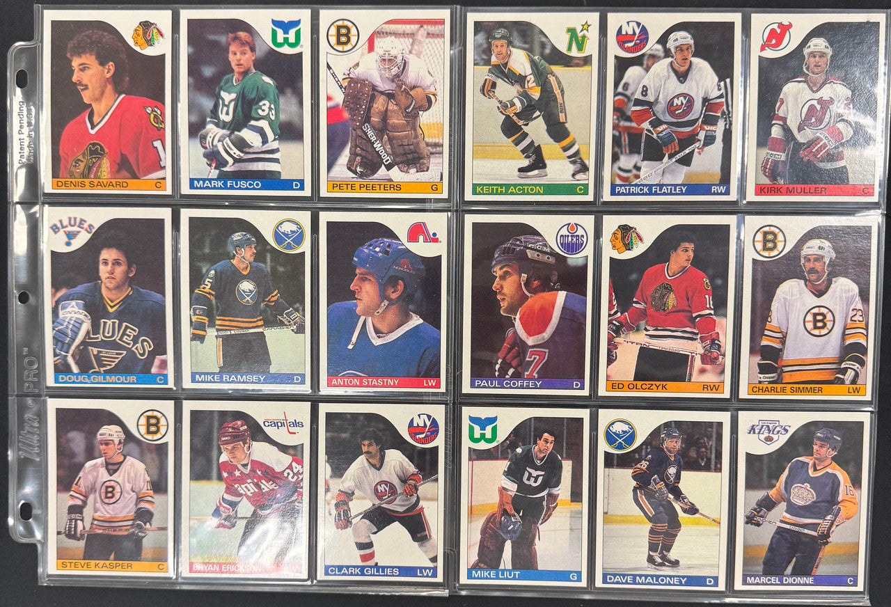 1985/86 Topps Hockey Near Complete Set (164/165) NM-MT