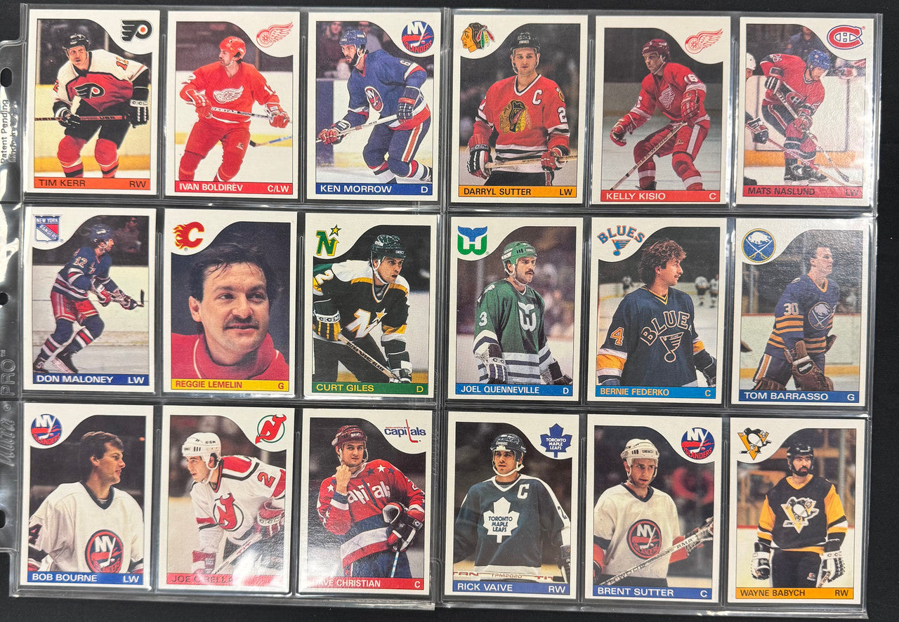 1985/86 Topps Hockey Near Complete Set (164/165) NM-MT
