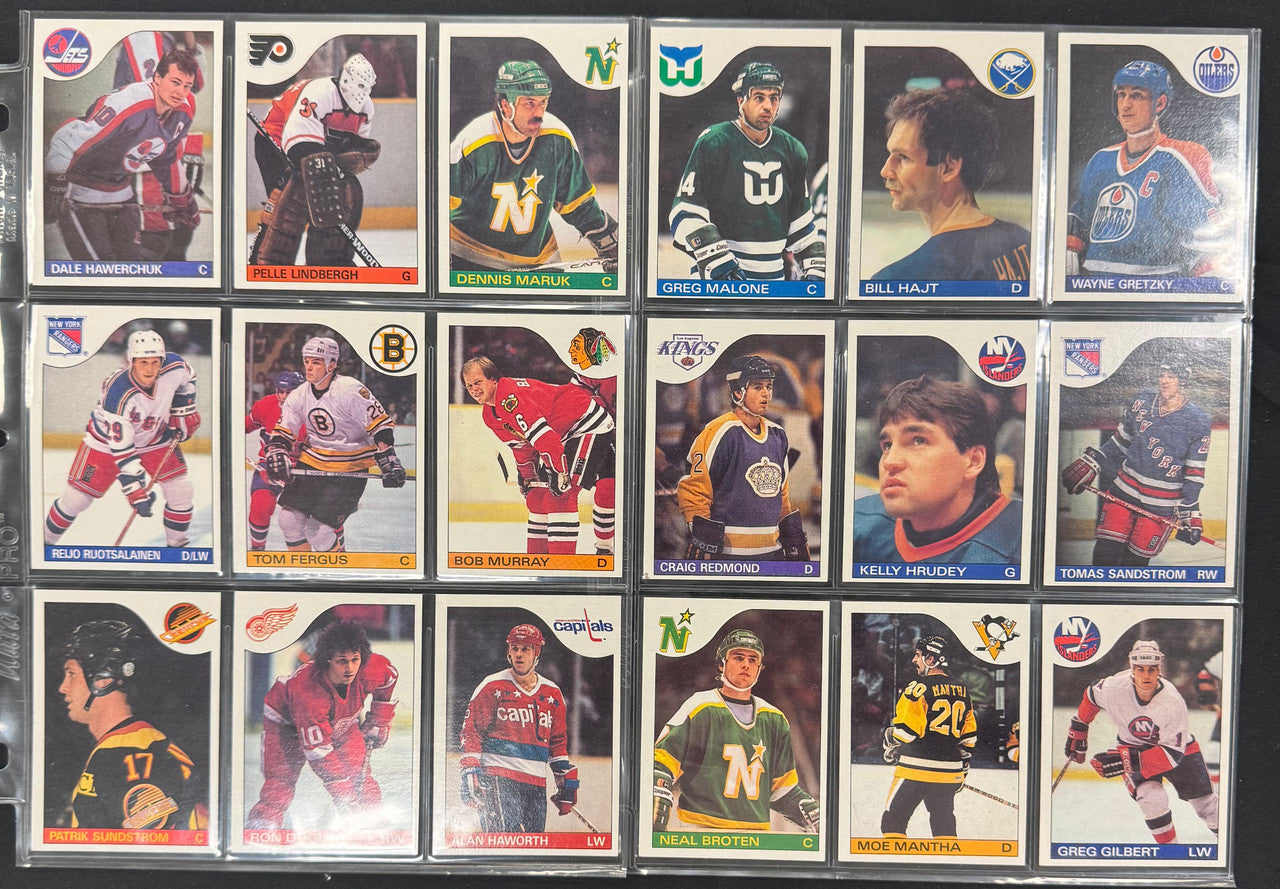 1985/86 Topps Hockey Near Complete Set (164/165) NM-MT