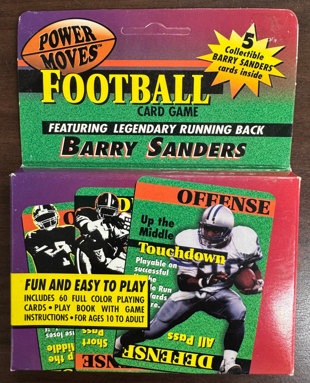 1996 Power Moves Football Card Game Barry Sanders Factory Sealed