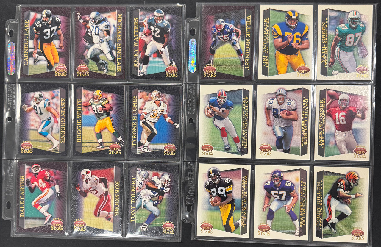 1997 Topps NFL Stars Near Complete Set (124/125) NM