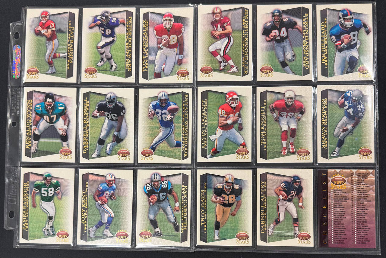 1997 Topps NFL Stars Near Complete Set (124/125) NM