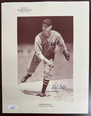 Bob Feller Signed Autographed 1939 Sporting News Magazine Supplement JSA