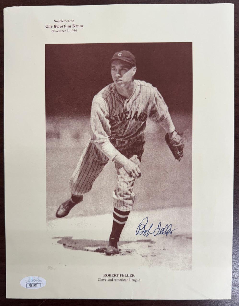 Bob Feller Signed Autographed 1939 Sporting News Magazine Supplement JSA