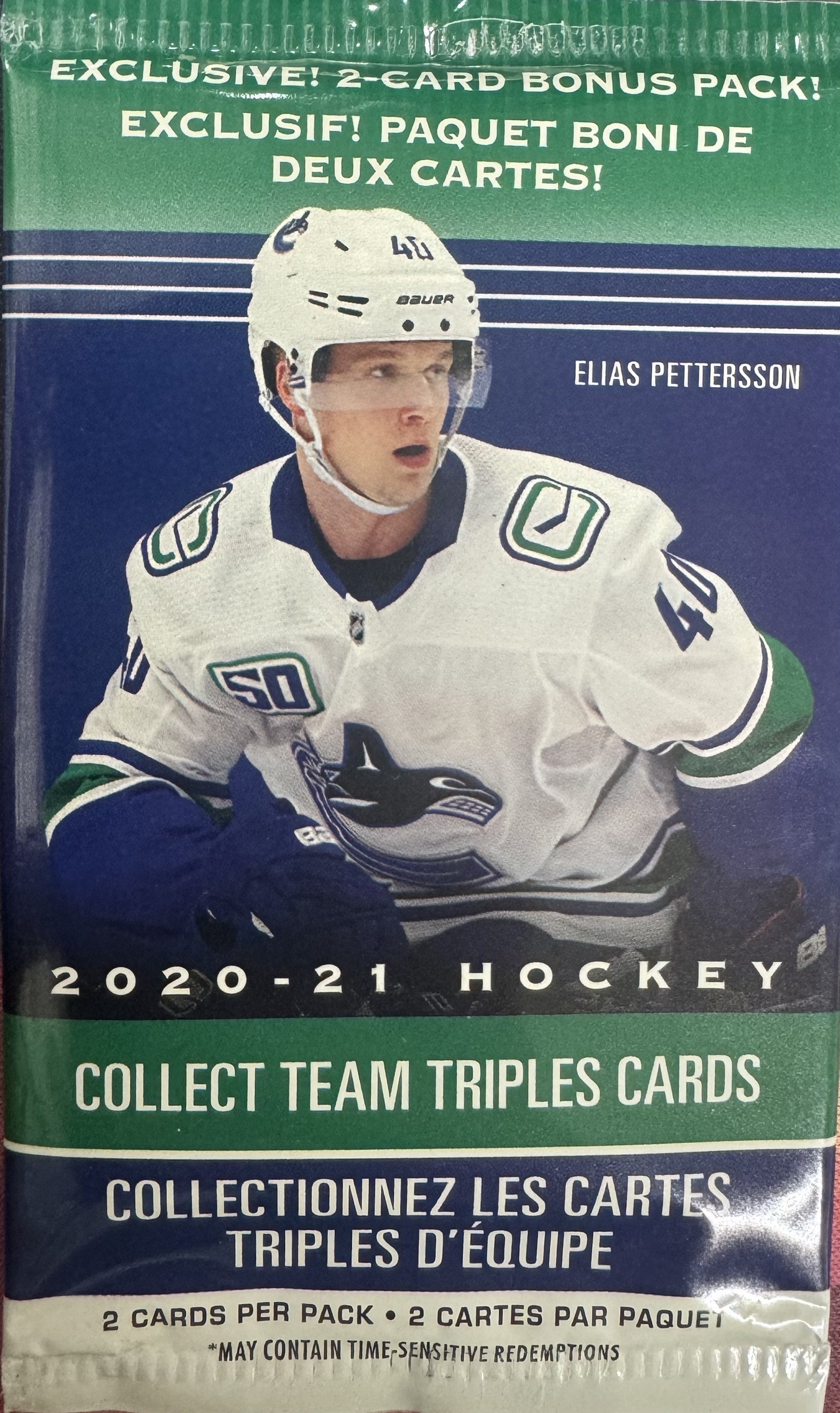 2020/21 Upper Deck Hockey 2-Card Bonus Pack