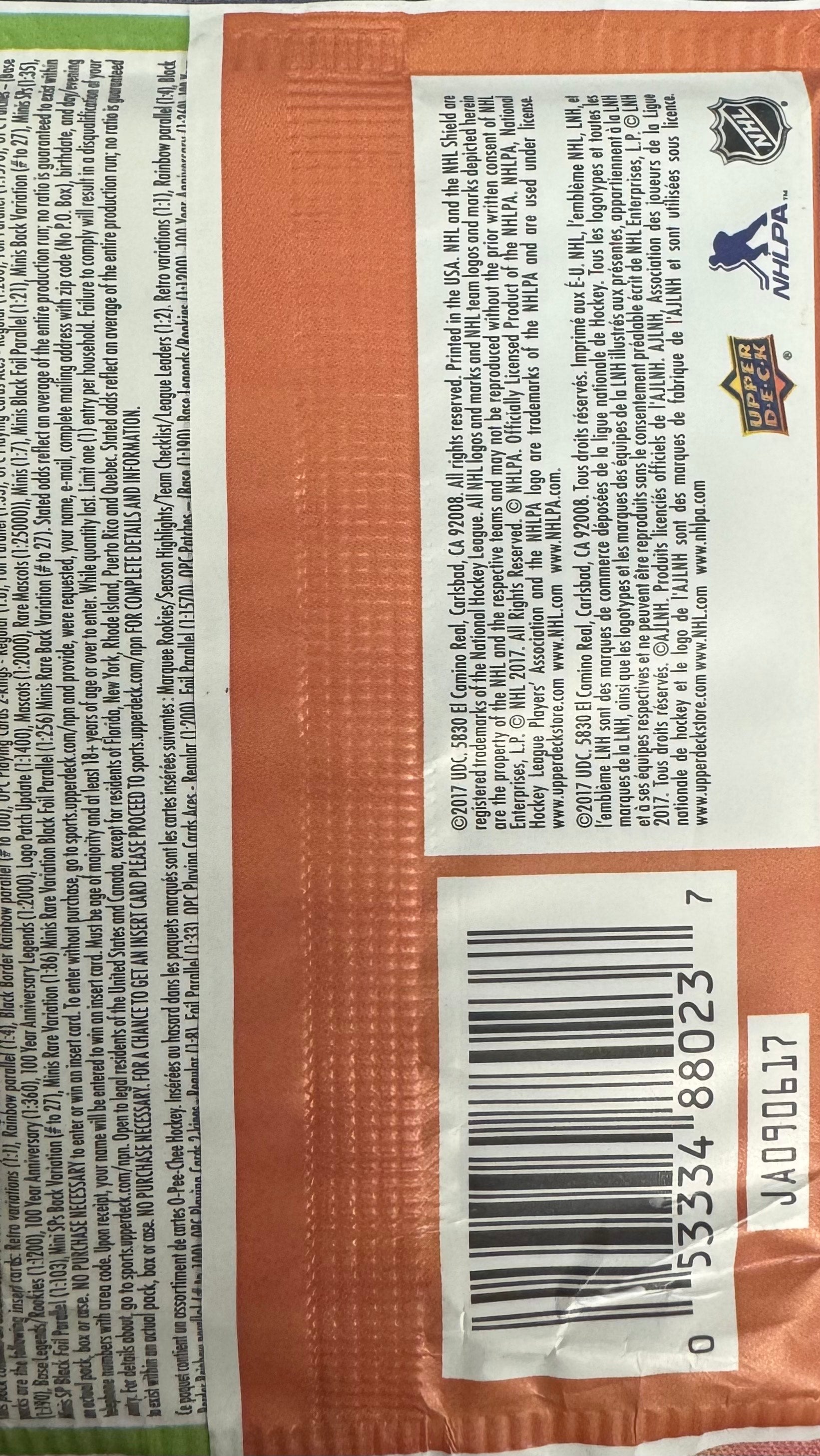 2017/18 O-Pee-Chee Hockey Hobby Pack