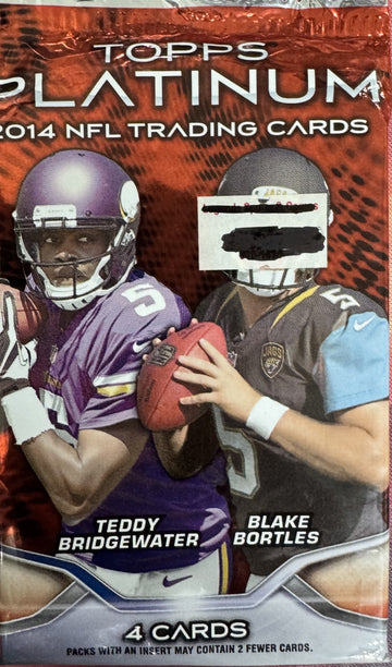 2014 Topps Platinum Football 4-Card Pack