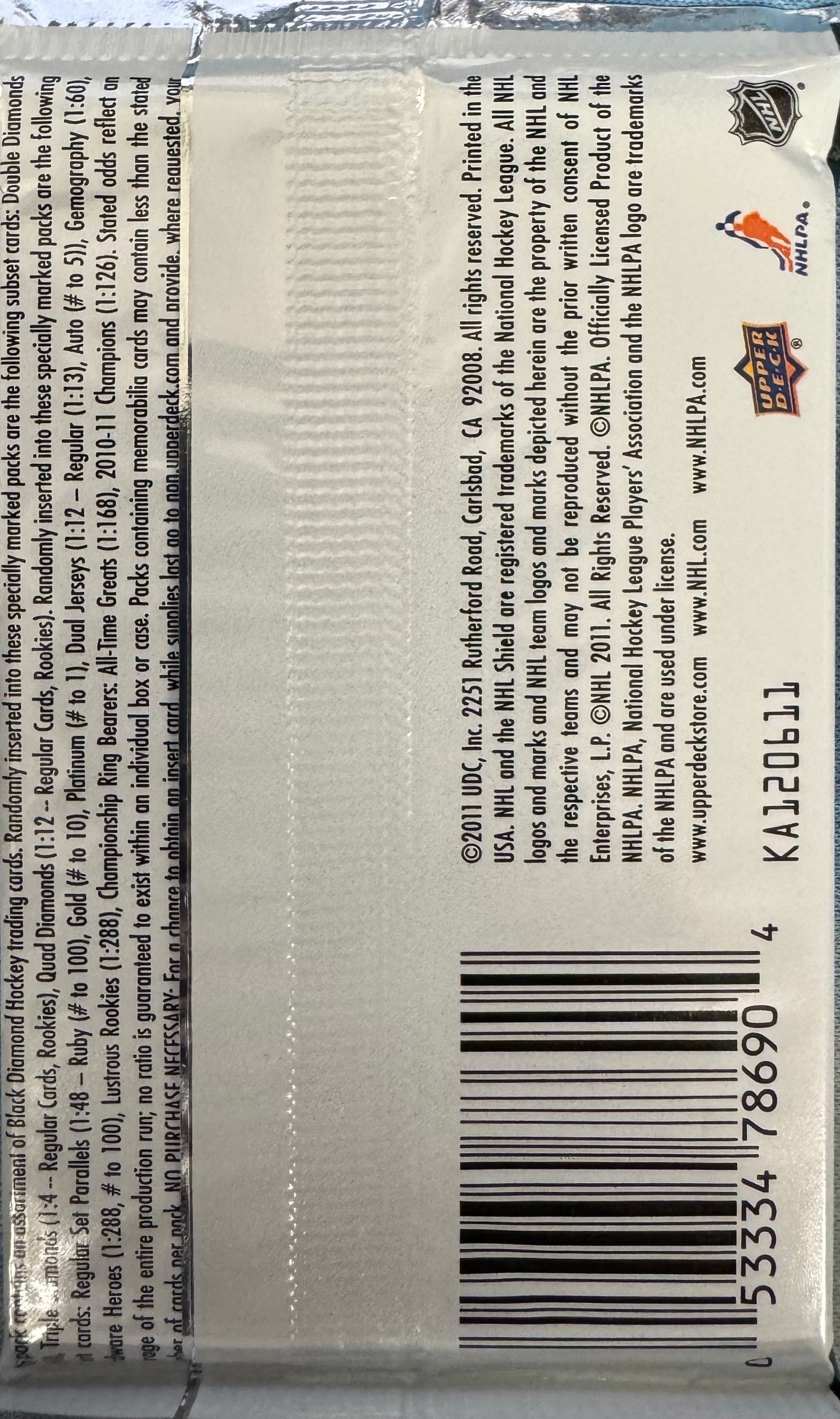 2011/12 Upper Deck Black Diamond Hockey Hobby Pack