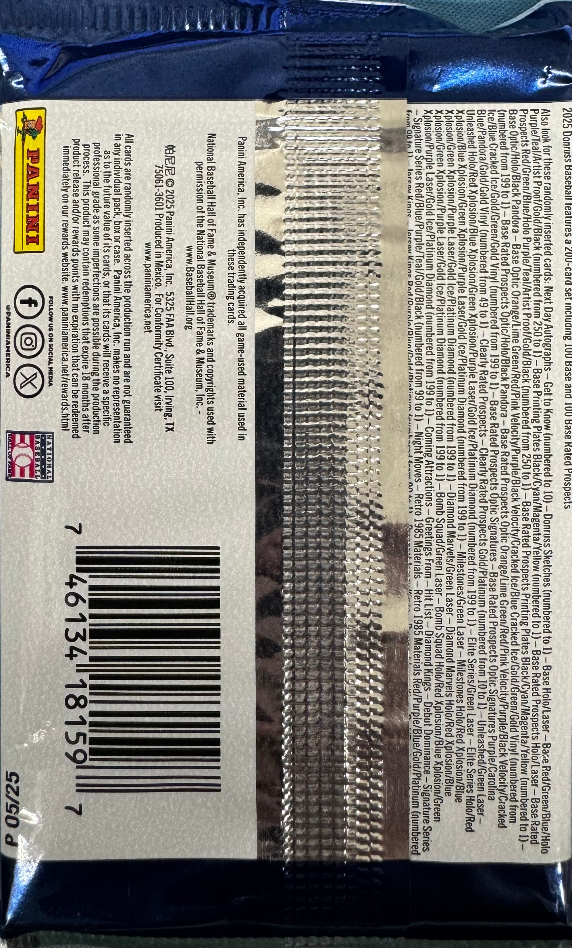 2025 Panini Donruss Baseball Hobby Pack