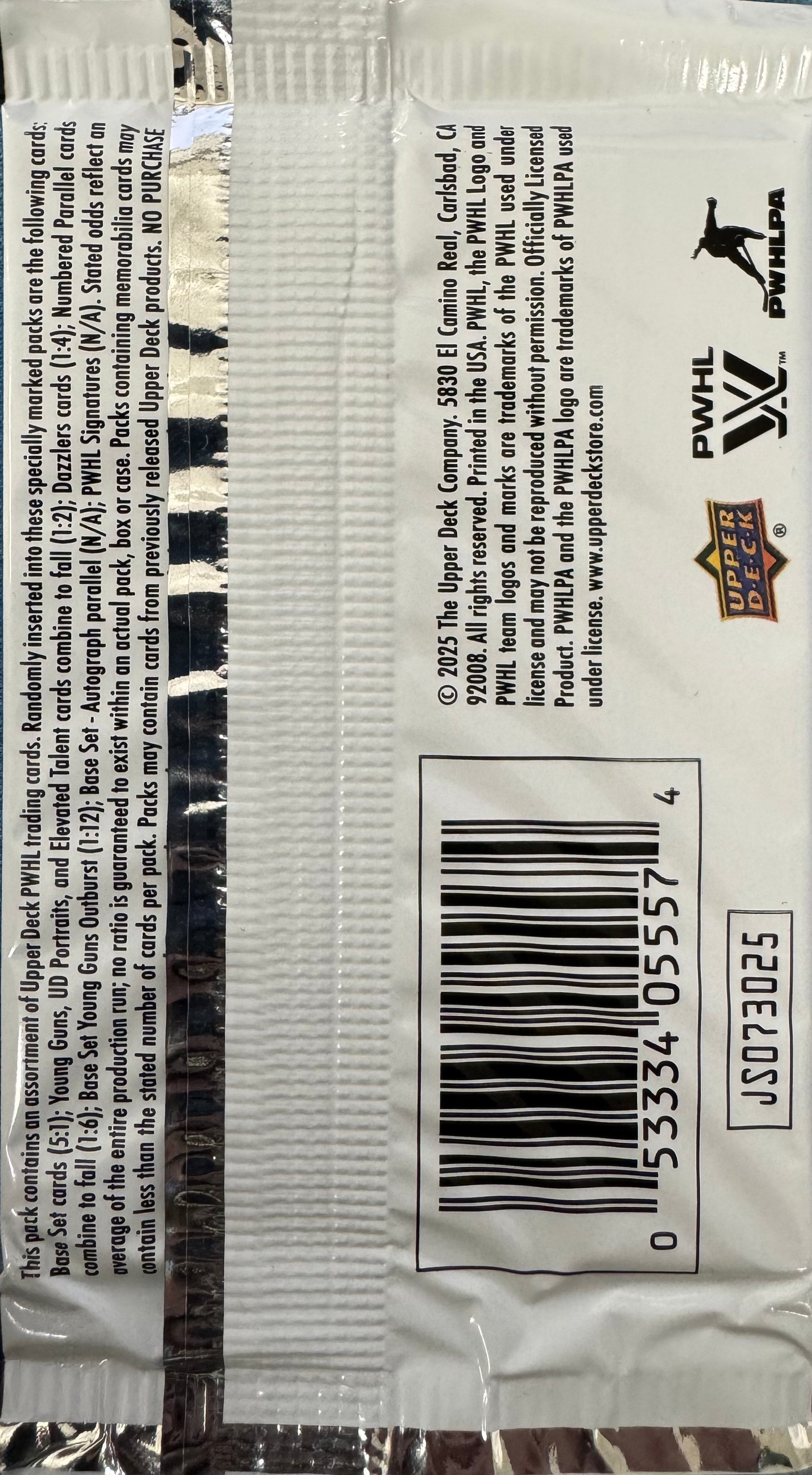 2025 Upper Deck PWHL Hockey Hobby Pack
