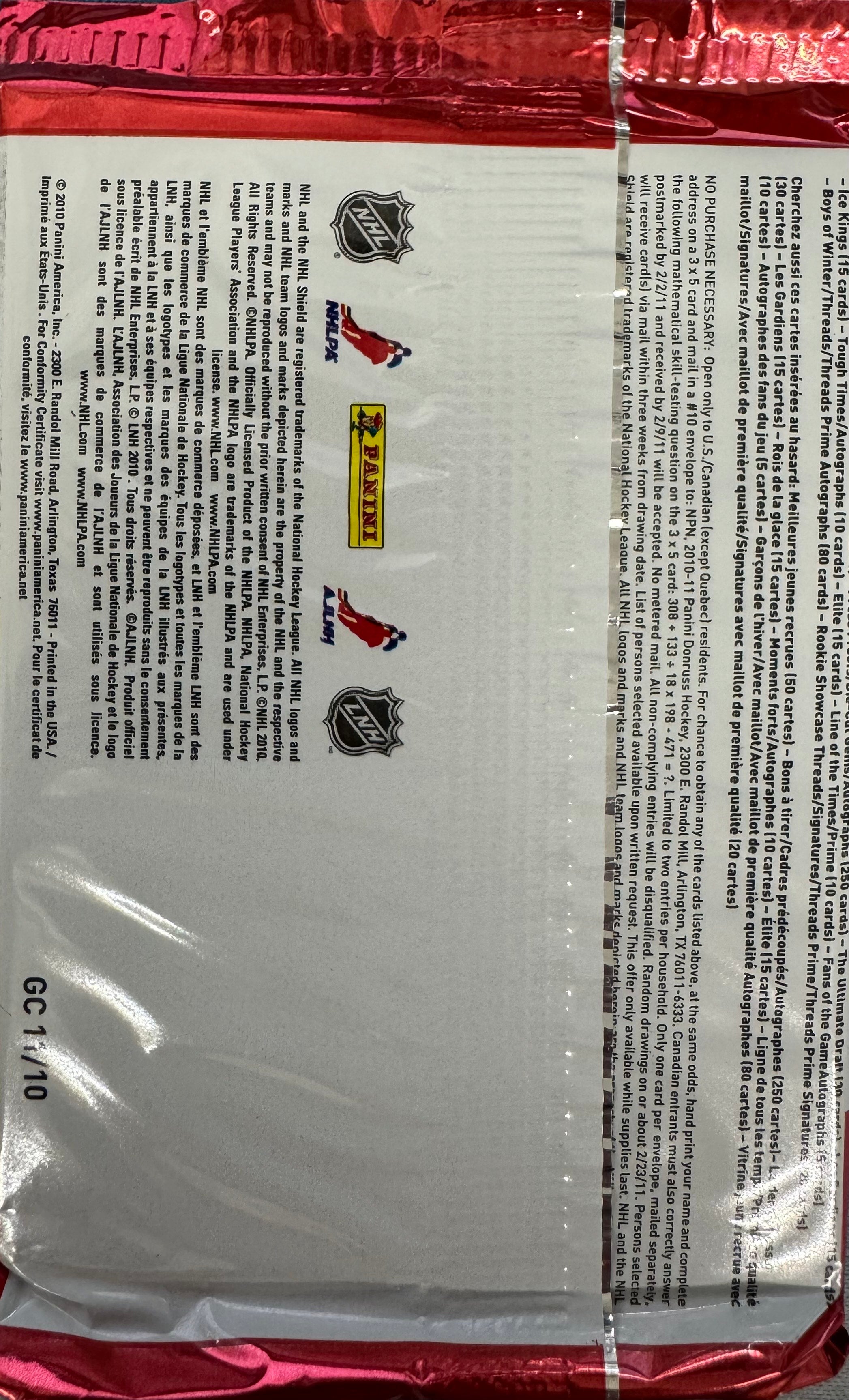 2010/11 Donruss Hockey Retail Pack