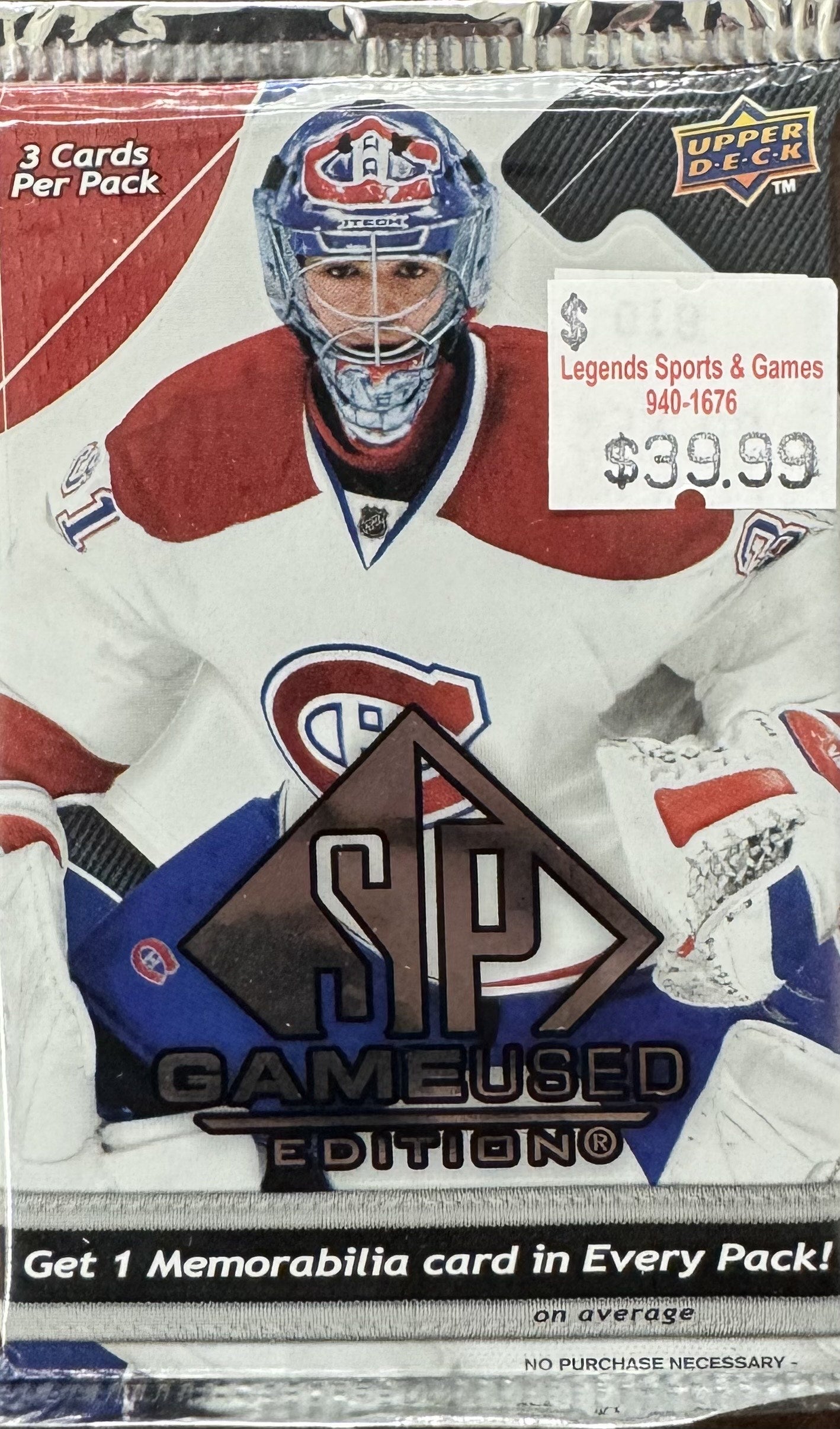 2008/09 Upper Deck SP Game Used Hockey Hobby Pack