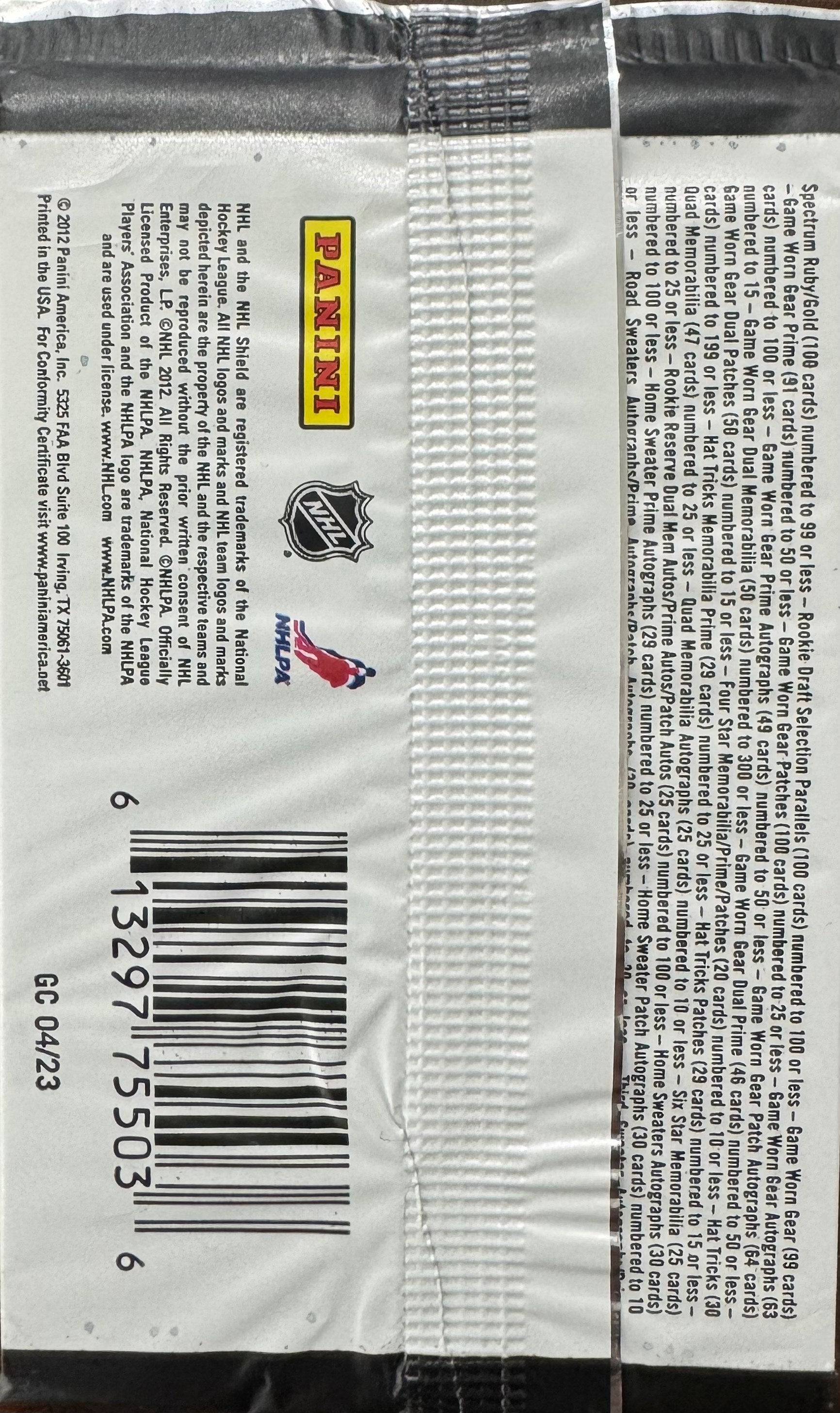 2011/12 Panini Titanium Hockey Hobby Pack