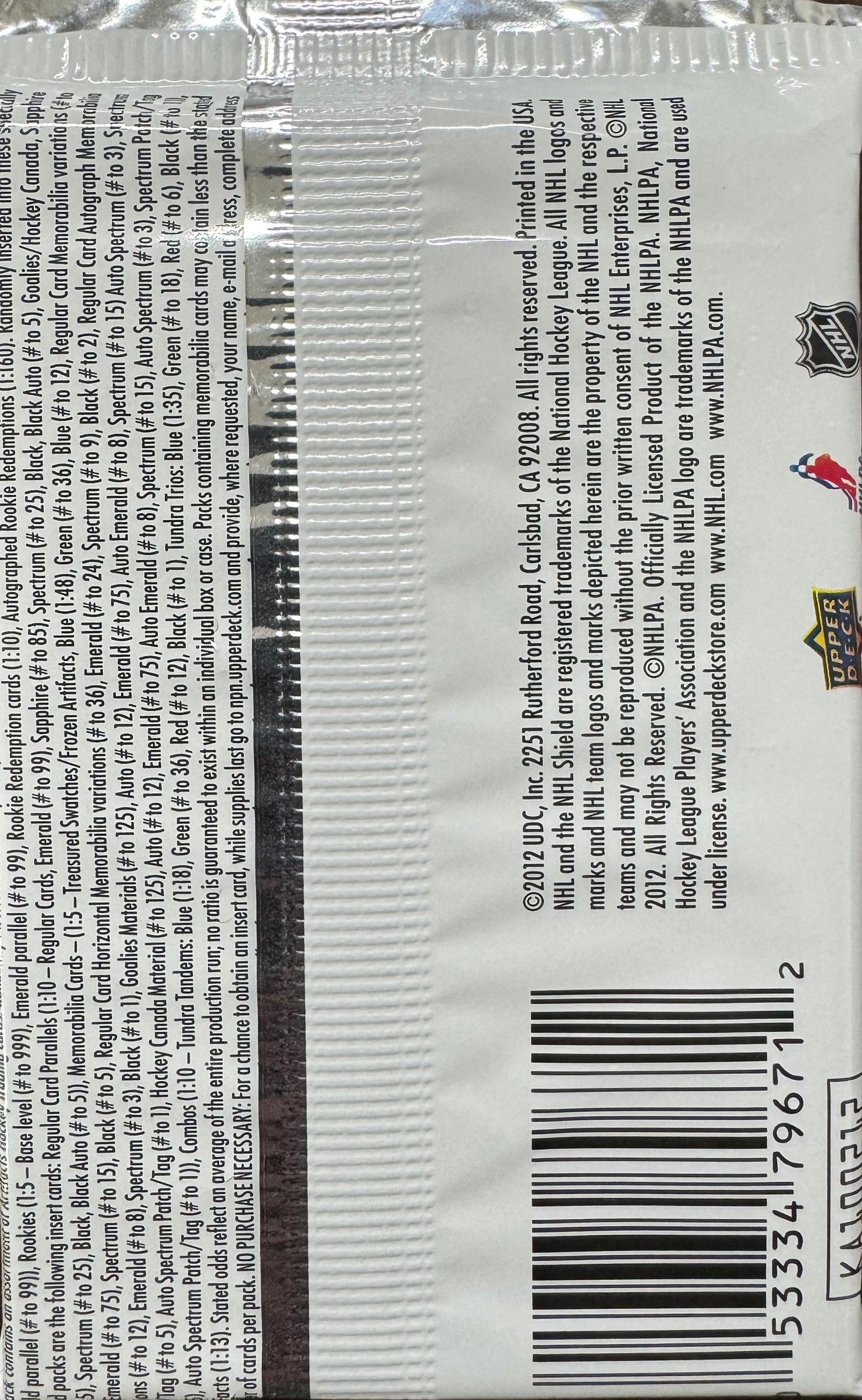 2012/13 Upper Deck Artifacts Hockey Hobby Pack