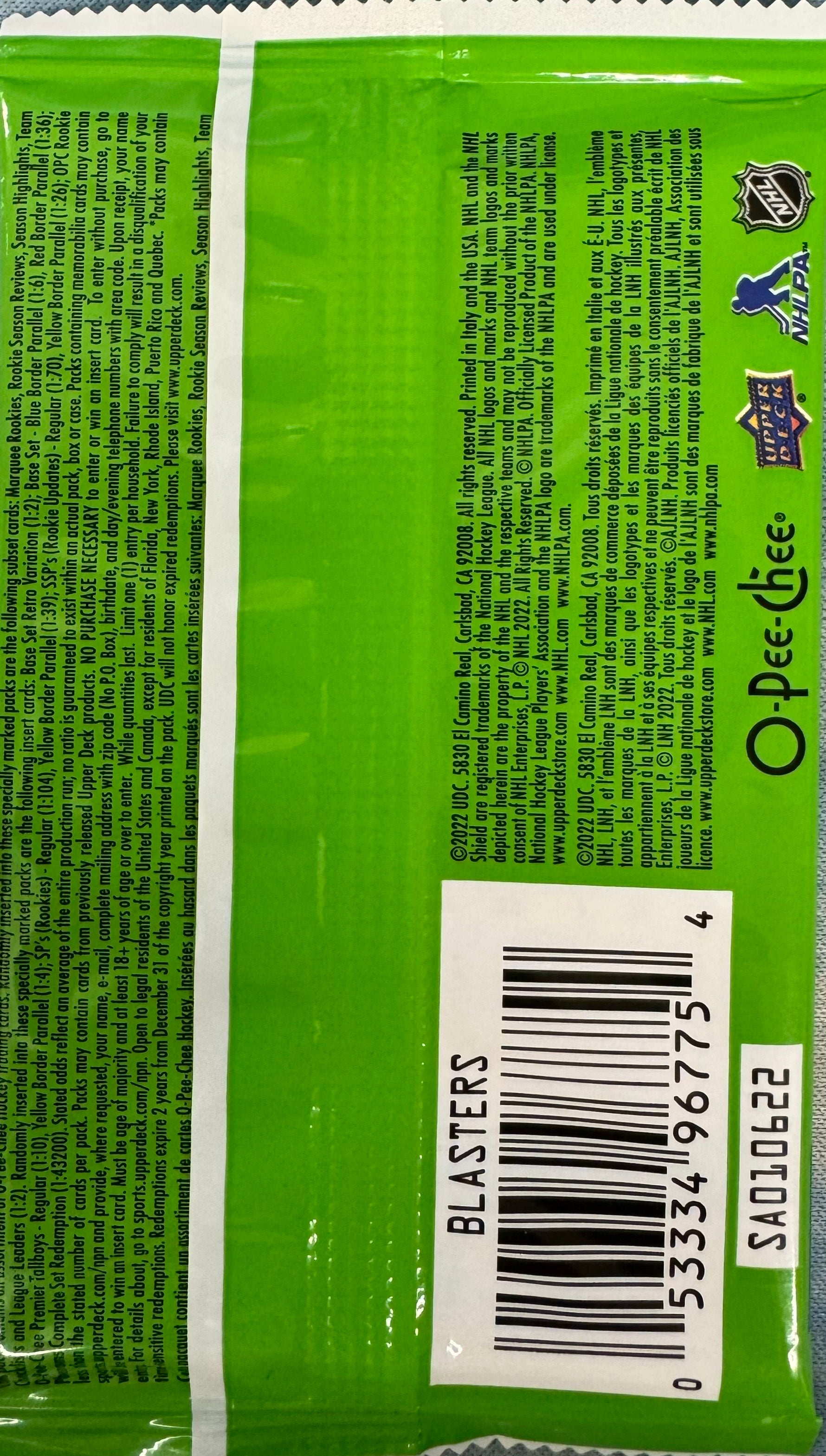 2021/22 O-Pee-Chee Hockey Retail Pack