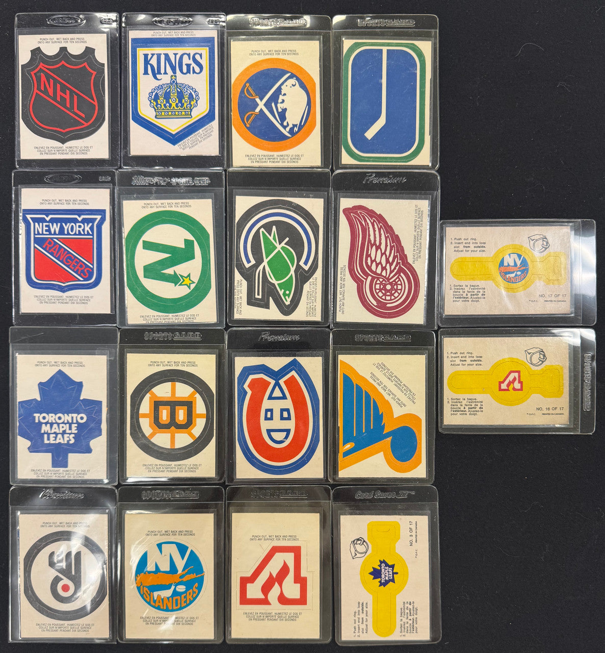 1973-74 O-Pee-Chee Hockey Sticker Lot Of 18 Different Stickers EX/MT-NM