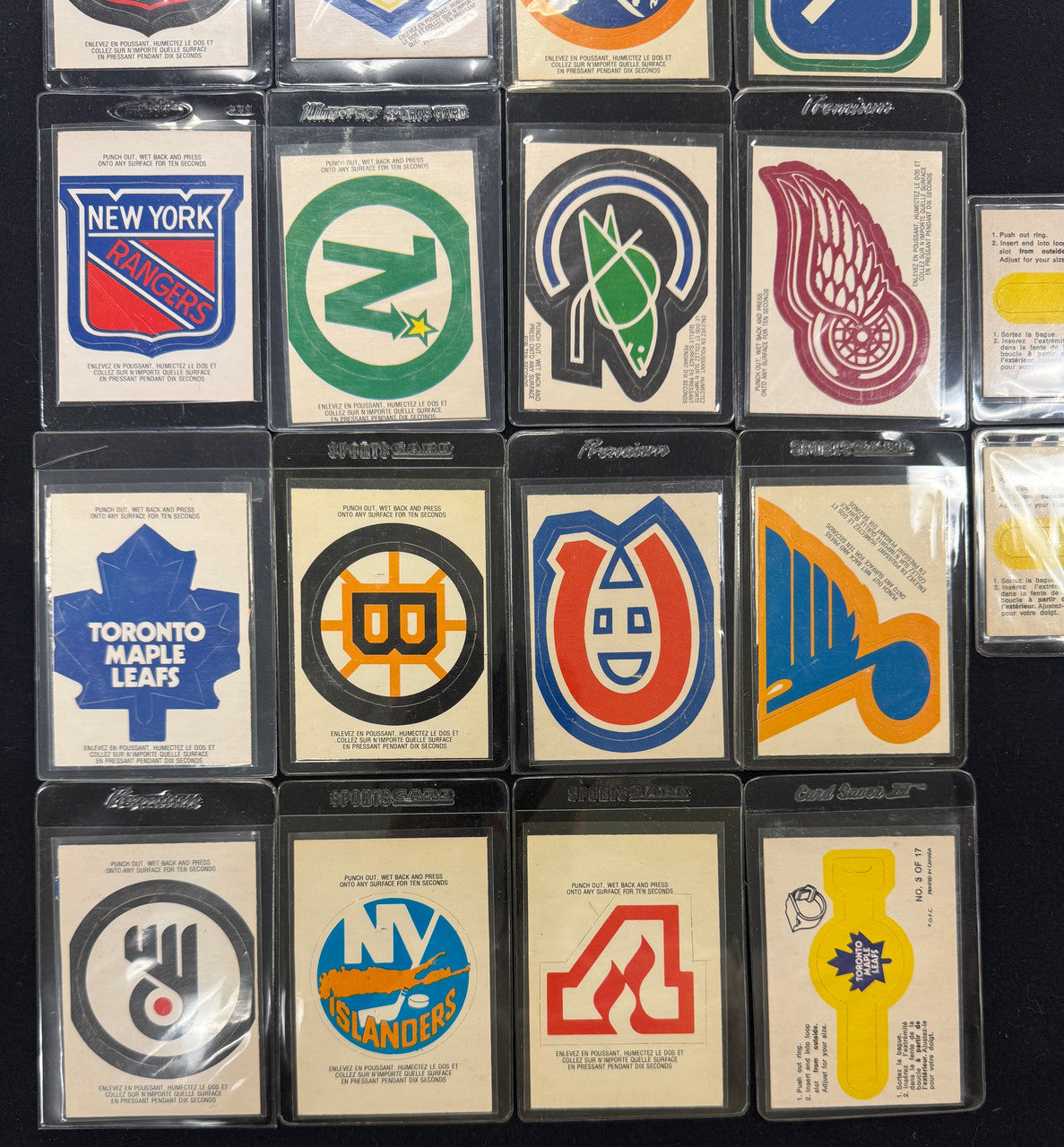 1973-74 O-Pee-Chee Hockey Sticker Lot Of 18 Different Stickers EX/MT-NM