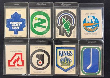 1973-74 O-Pee-Chee Hockey Sticker Lot Of 8 Different Stickers EX/MT-NM