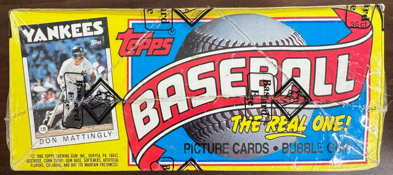 1986 Topps Baseball Unopened Wax Box BBCE Wrapped & Sealed