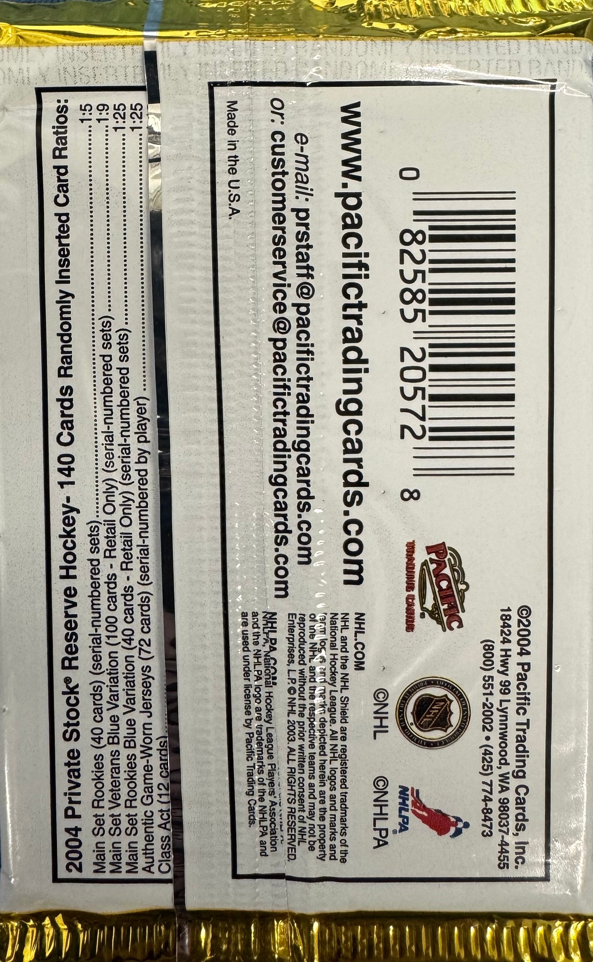 2004 Pacific Private Stock Reserve Hockey Retail Pack
