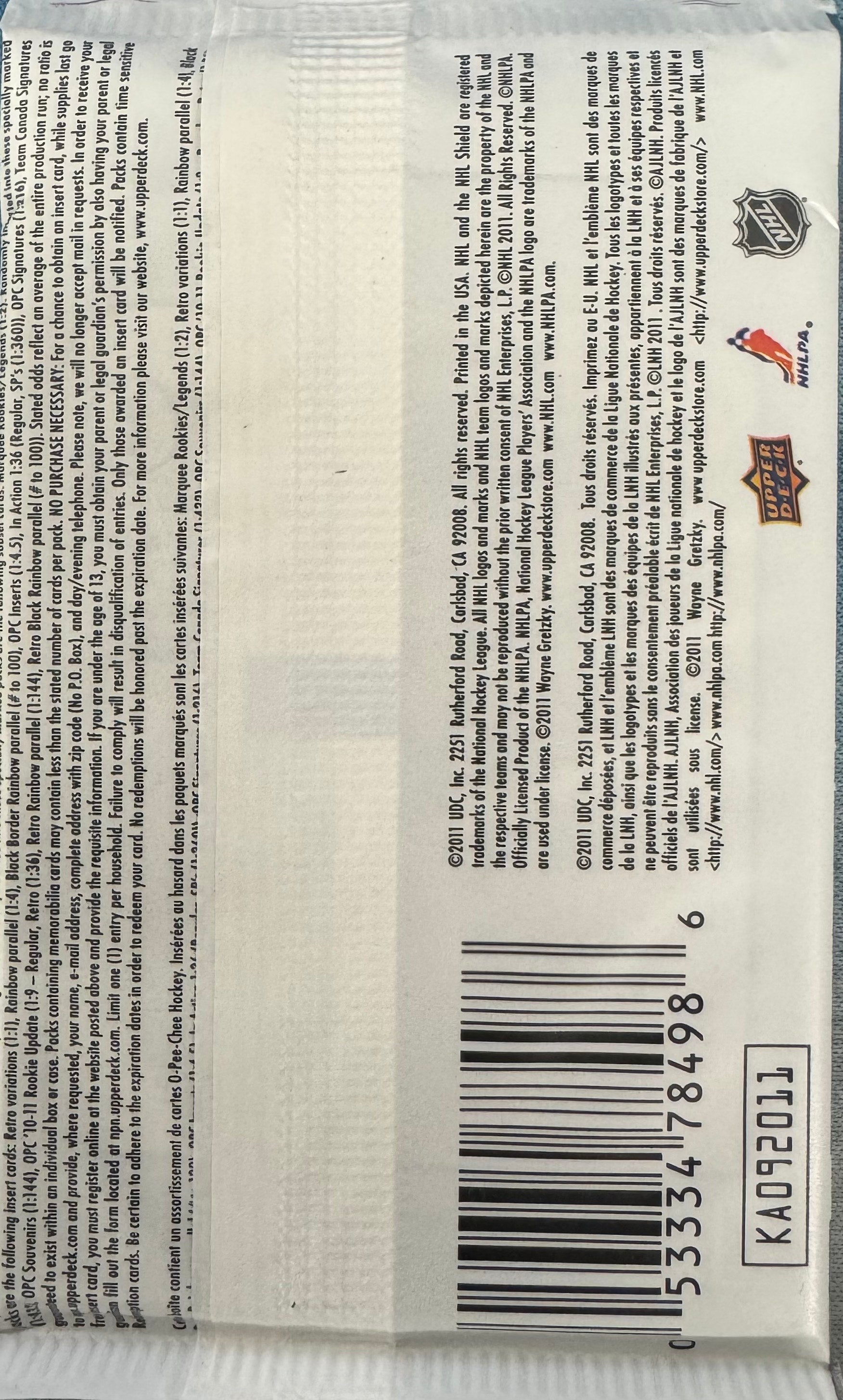 2011/12 O-Pee-Chee Hockey Hobby Pack
