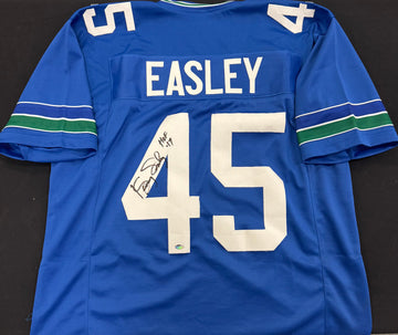Kenny Easley Signed Autographed Custom Seahawks Jersey Schwartz COA