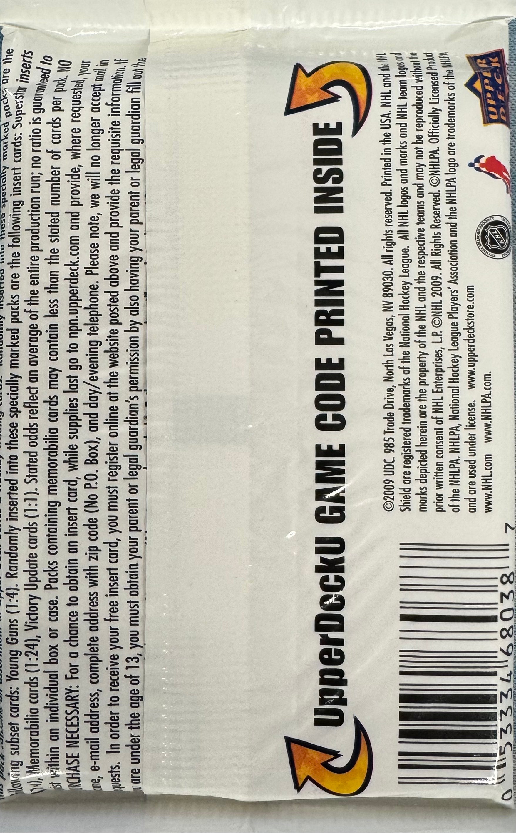 2008/09 Upper Deck Series 2 Hockey Blister Retail Pack