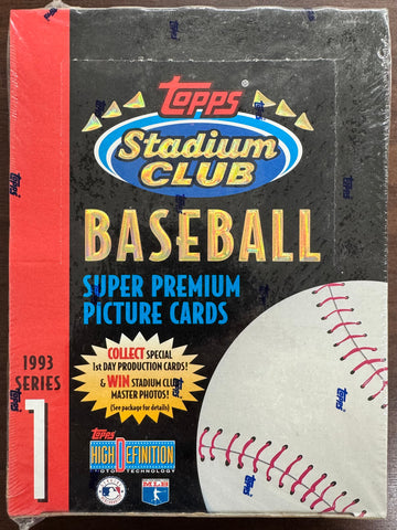 1993 Topps Stadium Club Baseball Series 1 24 Pack Box Factory Sealed