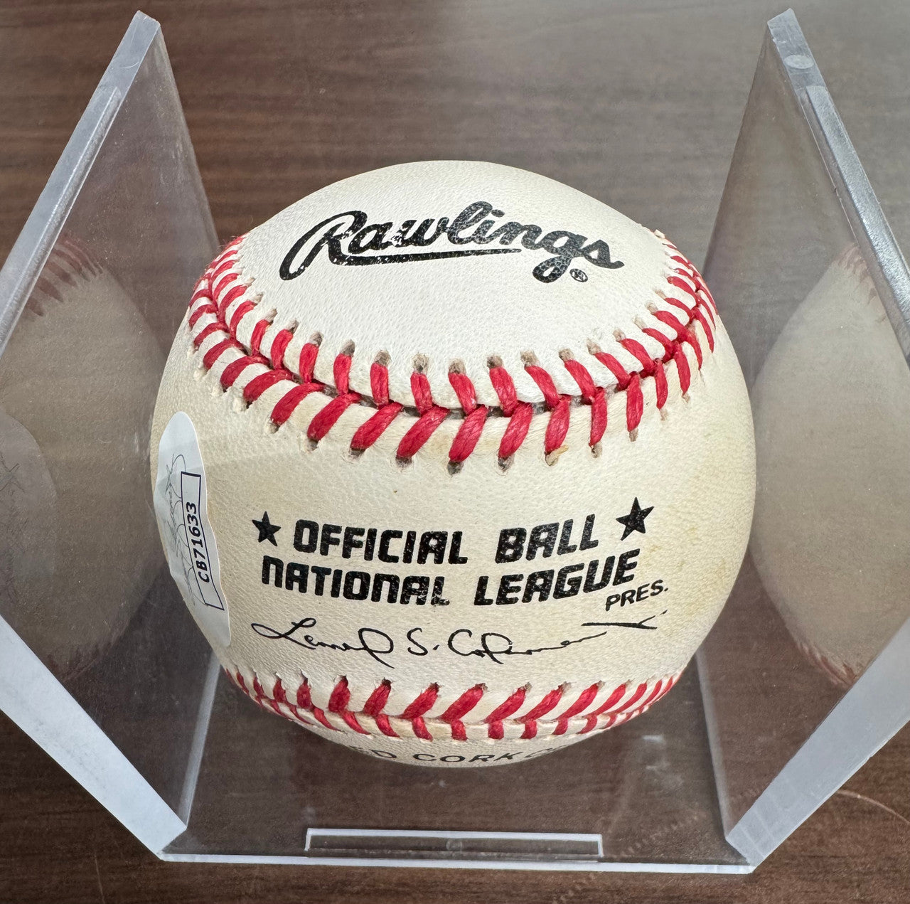 Lou Brock Signed Autographed Rawlings ONL Baseball JSA *633
