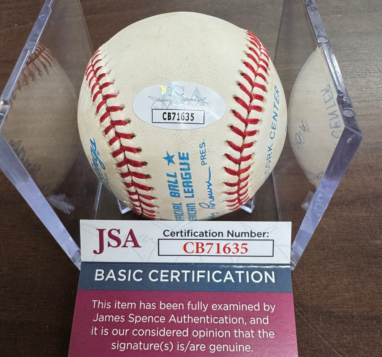 Mark McGwire Signed Autographed Rawlings OAL Baseball JSA *635
