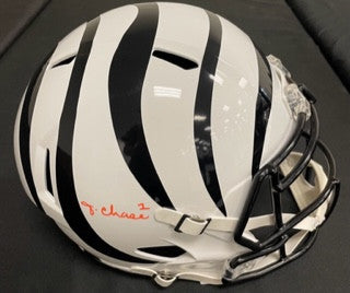Ja'Marr Chase Signed Autographed Helmet Replica FS Alternate  Beckett