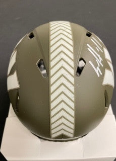 Sam Howell Signed Autographed Salute to Service Mini Helmet Beckett