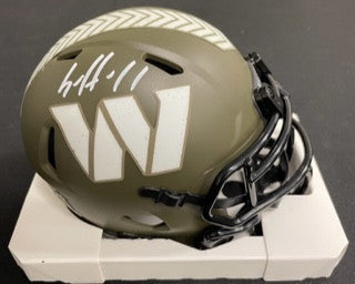 Sam Howell Signed Autographed Salute to Service Mini Helmet Beckett