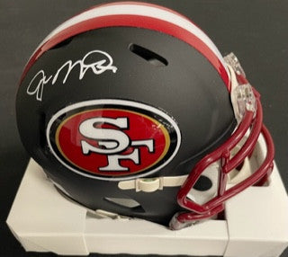Joe Montana Signed Autographed Flat Black Mini Helmet Fanatics