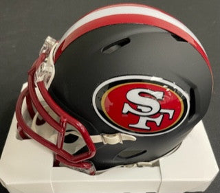 Joe Montana Signed Autographed Flat Black Mini Helmet Fanatics