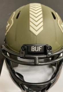 Dawson Knox Signed Autographed Salute to Service Mini Helmet Dave & Adam's