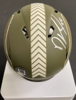 Dawson Knox Signed Autographed Salute to Service Mini Helmet Dave & Adam's
