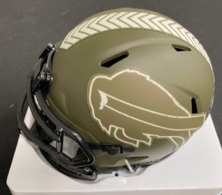 Dawson Knox Signed Autographed Salute to Service Mini Helmet Dave & Adam's