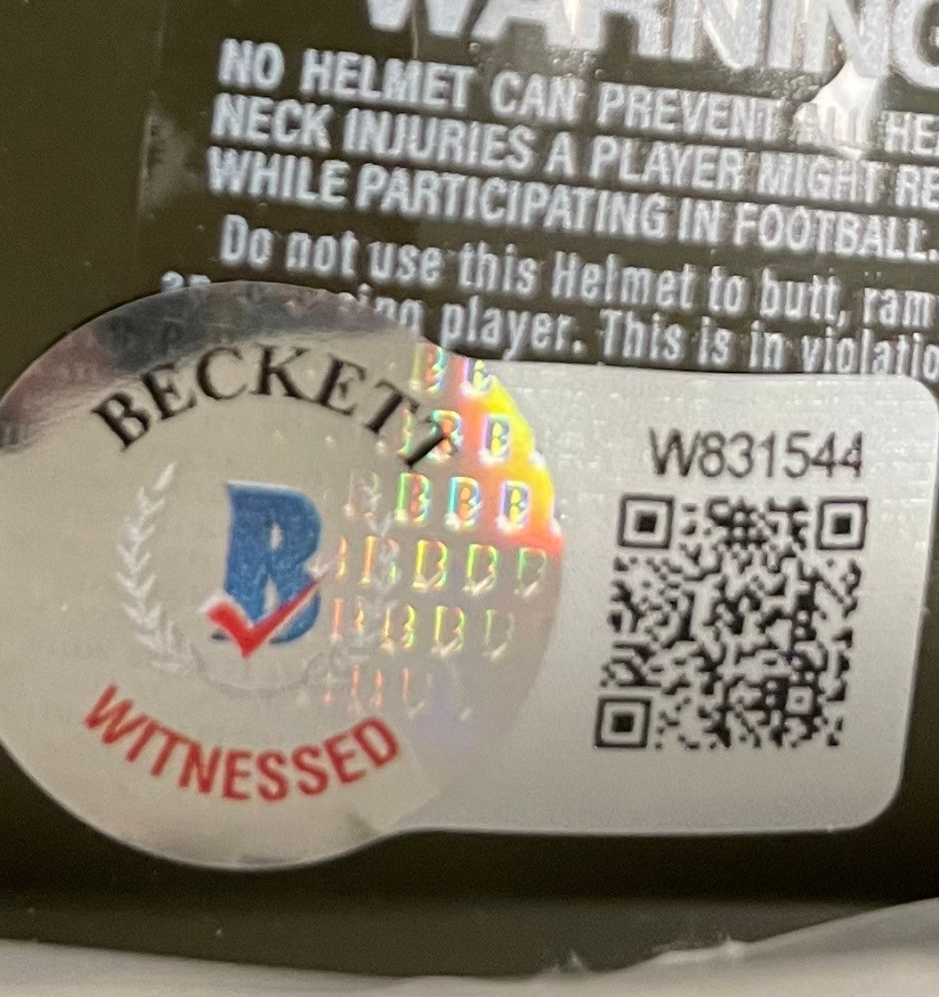 Sam Howell Signed Autographed Salute to Service Mini Helmet Beckett