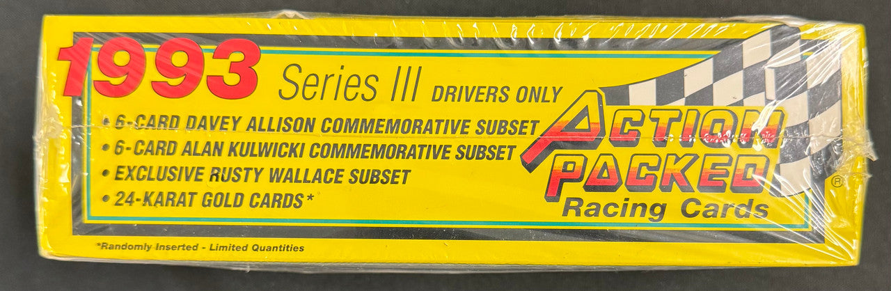 1993 Action Packed Racing Cards Series III Drivers Only Box Factory Sealed
