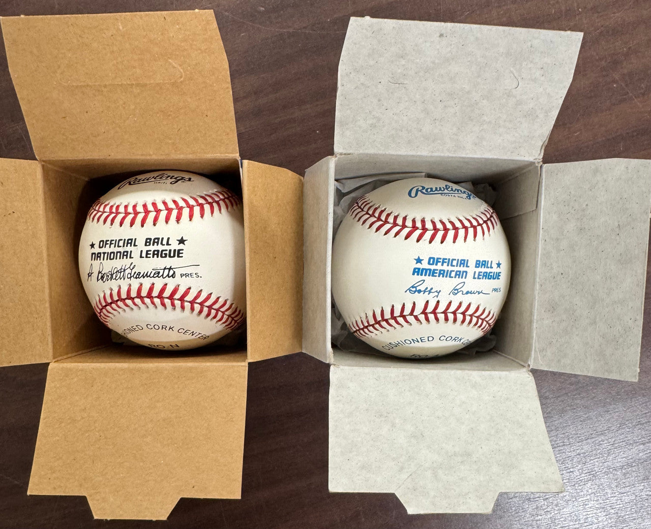 1984-89 Rawlings American & National League Baseballs New In Box - Lot of 14