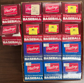 1984-89 Rawlings American & National League Baseballs New In Box - Lot of 14