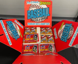 1987 Donruss Baseball Counter Display Case (Unsealed) 144 Sealed Packs 72 Large