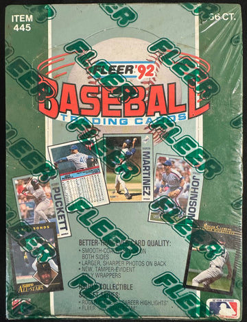1992 Fleer Baseball Wax Box Factory Sealed