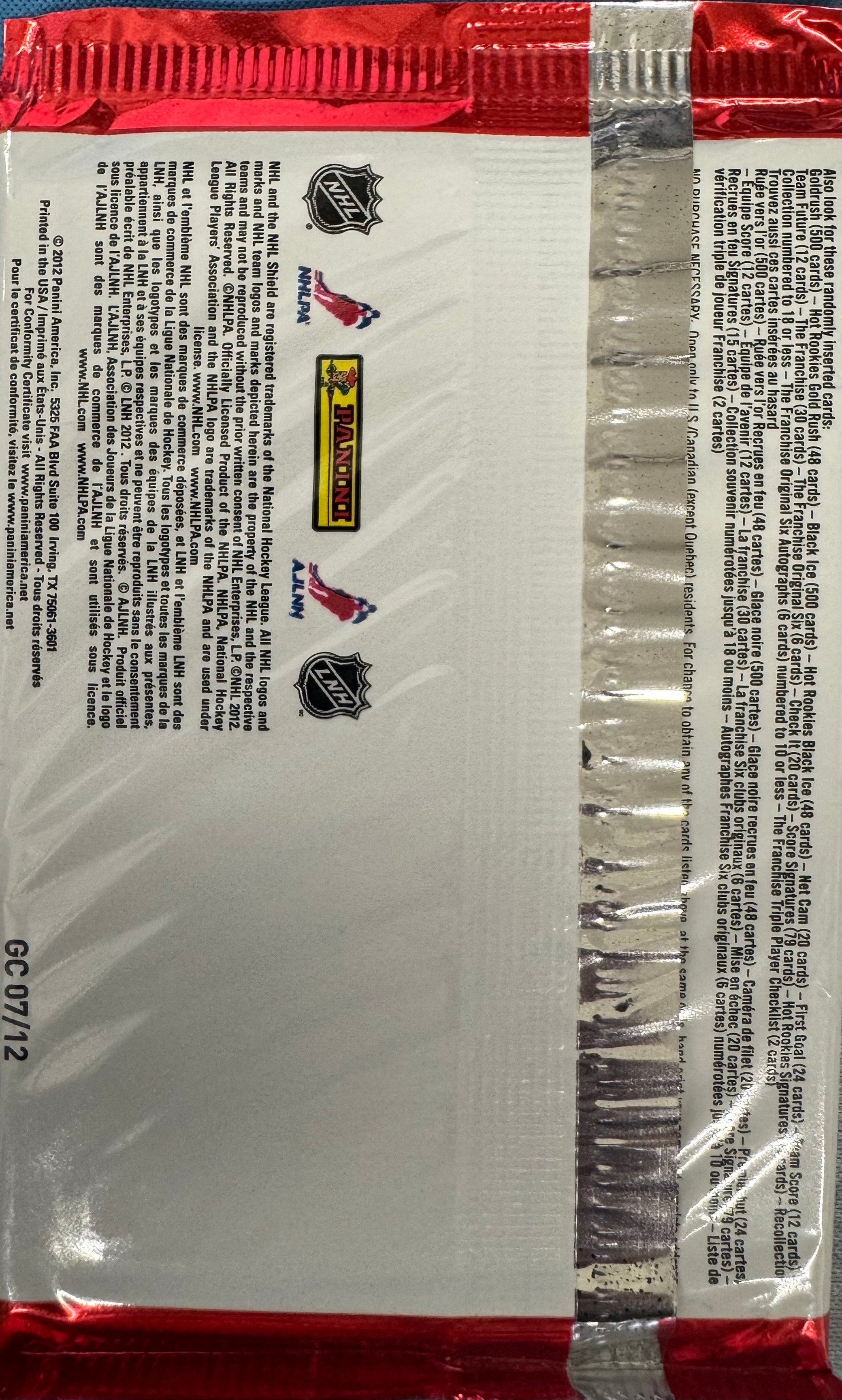 2012/13 Panini Score Hockey Blaster Pack
