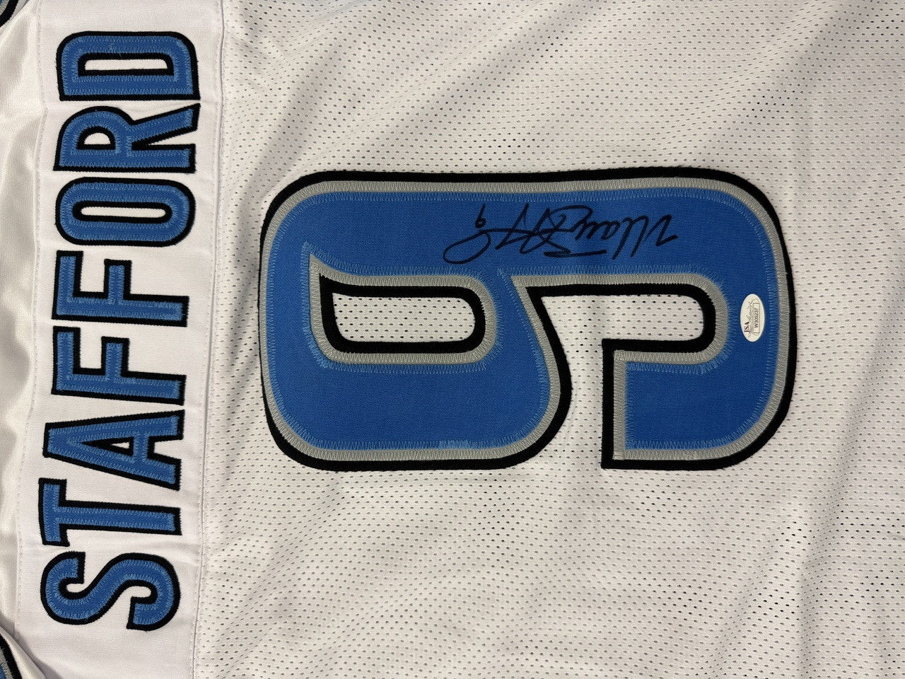 Matthew Stafford Signed Autographed Lions Custom Away Jersey JSA